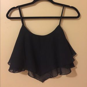 Black crop top